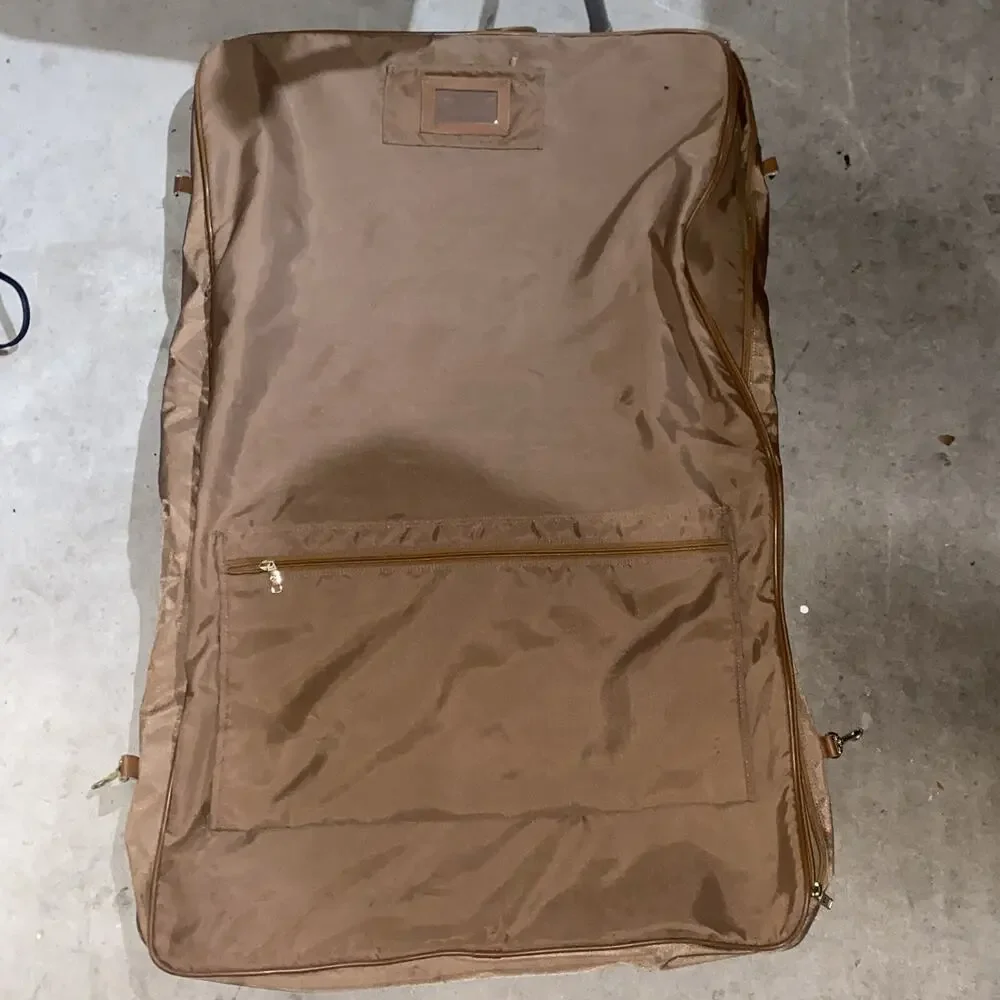 Samsonite Luxury Brown Canvas Garment Bag Suitcase Travel Bag As Pictured As Is